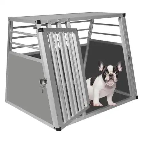 Hundebox für Auto von EUGAD – Aluminium Transportbox für große Hunde