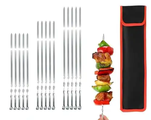GMMH Grillspieße aus Edelstahl für Schaschlik 50 cm