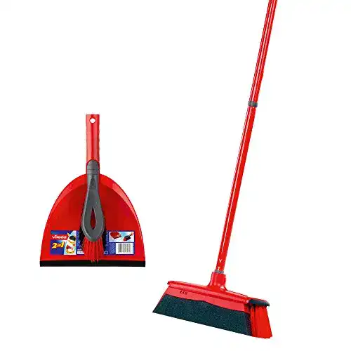 Vileda DuActiva Besen mit 3-teiligem Stiel und 2in1 Kehrset