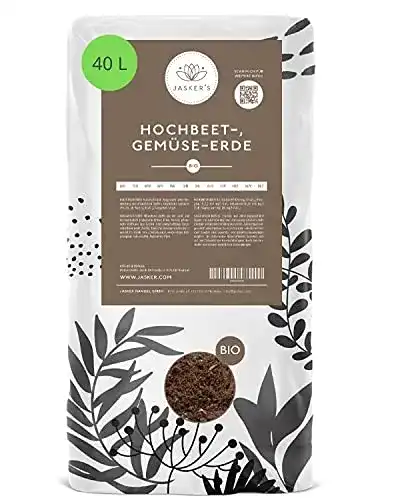 Hochbeeterde Jasker’s 40 Liter – 100% torffreie Bio-Erde für Hochbeete