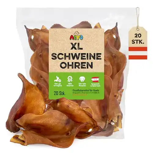 Schweineohren Hund Alto – XL getrocknete Schweineohren für Hunde