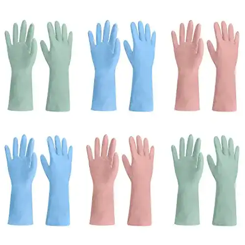 Gummihandschuhe Topbine 6 Paar aus Nitril für Haushalt und Garten