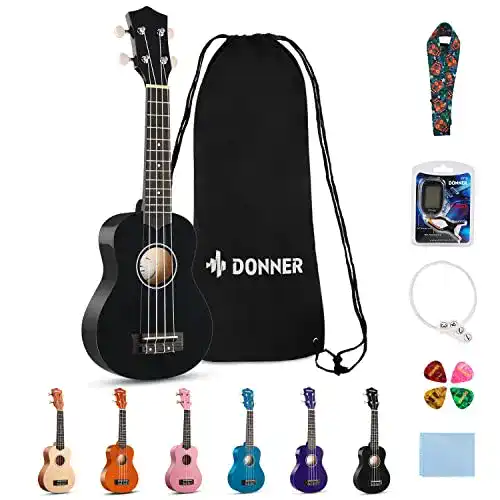 Sopran-Ukulele Donner für Einsteiger – 21 Zoll Starter Kit
