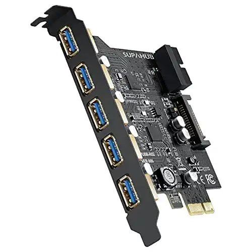 USB PCI-Karte SupaHub PCI-E mit 5 USB 3.0 Anschlüssen