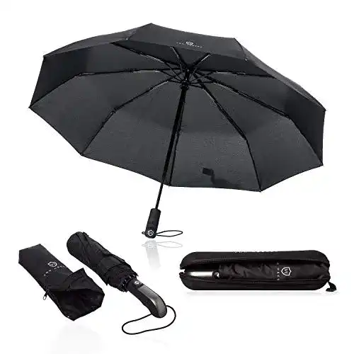 Trekkingschirm von Heesen – Sturmfester Regenschirm bis 140 km/h
