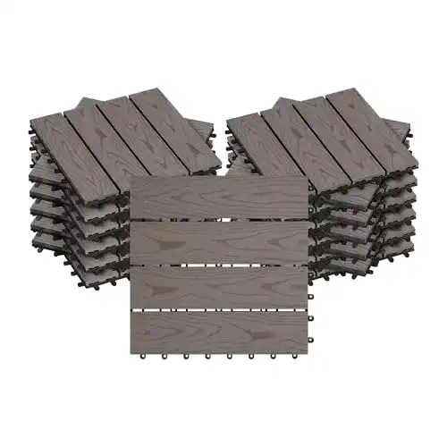 WPC-Terrassendielen von WOLTU GTF002hco in Coffee-Optik