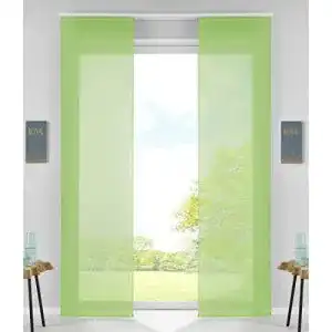Schiebevorhang Gardinenbox 2er Set Schiebegardinen 245×60 cm