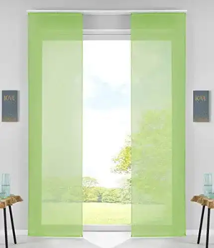 Schiebevorhang Gardinenbox 2er Set Schiebegardinen 245×60 cm