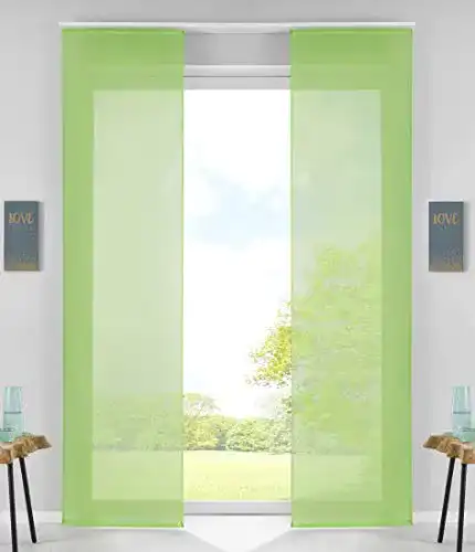 Schiebevorhang Gardinenbox 2er Set Schiebegardinen 245×60 cm