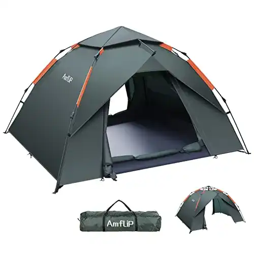 Zelt Amflip Camping 3-Personen Automatisches Pop-Up Zelt