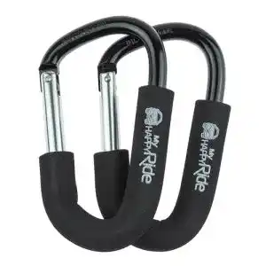 Karabinerhaken für Kinderwagen von Myhappyride im 2er-Pack