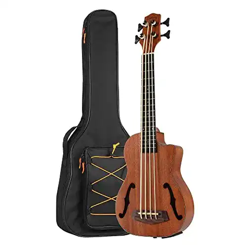 Bariton-Ukulele Batking mit Gigbag, 76,2 cm