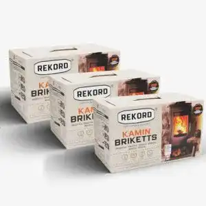 Braunkohlebriketts Rekord 3X 10 kg – Hochwertige Kaminbriketts