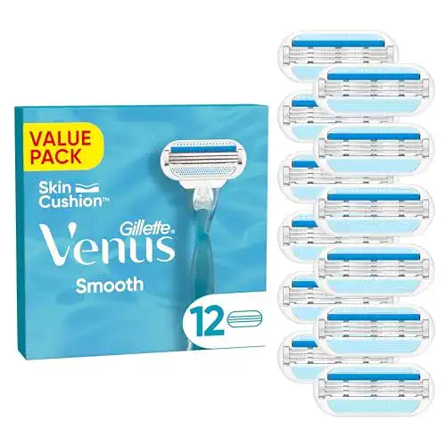 Gillette Venus Smooth Damenrasierer Ersatzklingen Set mit 12 Klingen