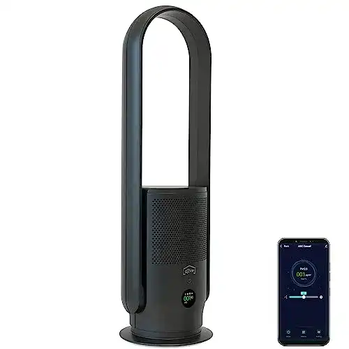 Turmventilator Djive ARC Casual 2in1 mit Luftreiniger und rotorlosem Design