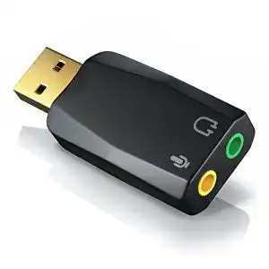 Externe USB Soundkarte CSL Computer mit Virtual Surround Sound