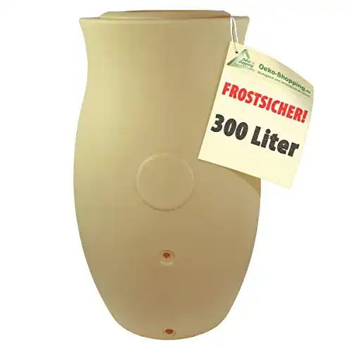 Regentonne Amur 300L mit Pflanzschale und Füllstand-Schlauch
