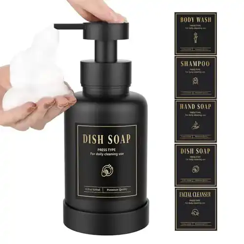 Schaumseifenspender Luxspire aus Glas mit 450ml Fassungsvermögen