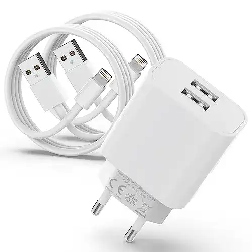 iPhone Ladegerät ZNBTCY mit MFi-Zertifikat und 2 USB-Anschlüssen