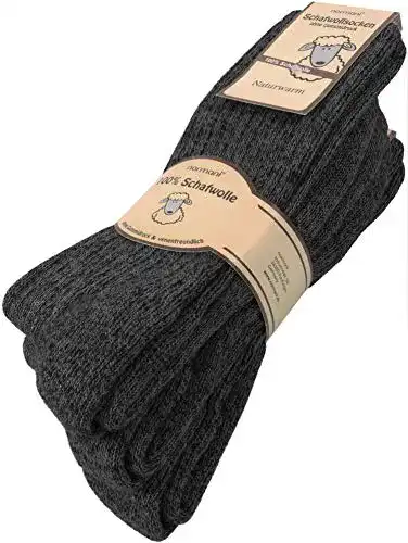 Merino-Socken normani 3 Paar aus 100% Schafwolle in Anthrazit
