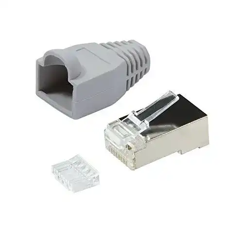 RJ45 Stecker BIGtec 20 Stück CAT.5 grau für Gigabit Netzwerk