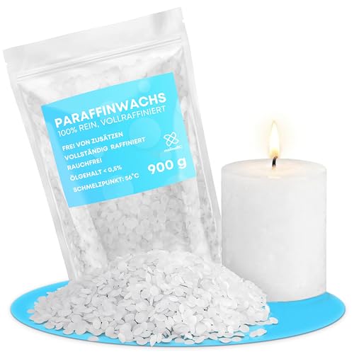 Paraffinwachs Molinorc Kerzenwachs 900g – reines Wachs für Kerzen