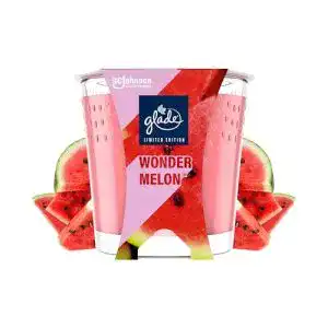 Glade Wonder Melon Duftkerze Langanhaltender Duft mit ätherischen Ölen