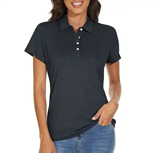 Poloshirt Damen von KEFITEVD – Kurzarm Funktionsshirt für Sport