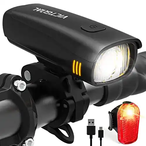 Fahrradbeleuchtung Victgoal Set mit StVZO-Zulassung und USB-Aufladung
