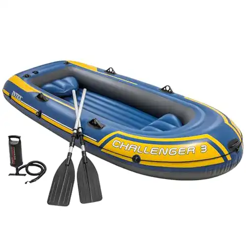 Intex Challenger 3 Set Schlauchboot für bis zu 3 Personen