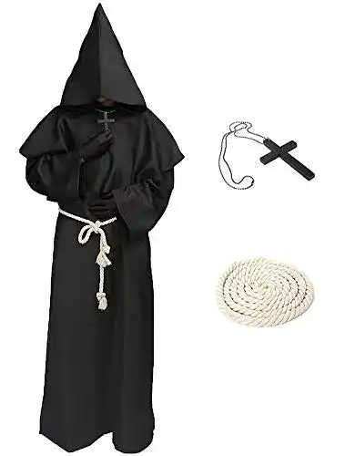 Mönchskutte Xinlong Halloween Mönch Robe Priester Kostüm