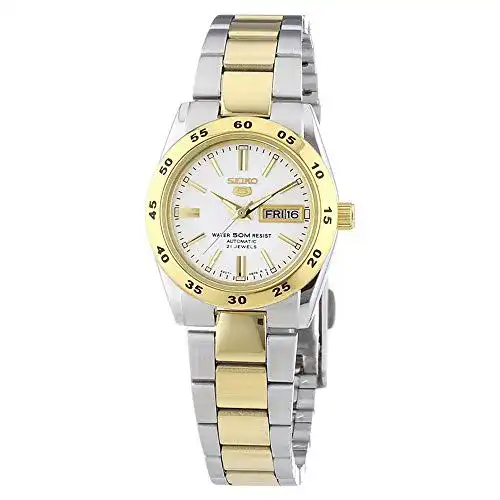 Automatikuhren Seiko 5 Damen Edelstahl Metallband SYMG42K1