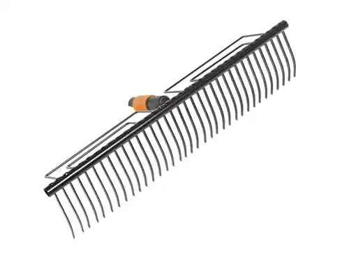 Fiskars Rasenrechen mit 35 Zinken und 57 cm Werkzeugkopf