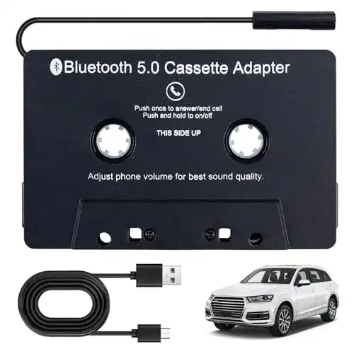 Kassettenadapter Sporgo für Autoradio Bluetooth 5.0 AUX Empfänger