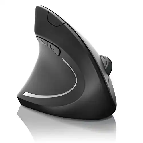 Ergonomische Maus für Linkshänder von CSL kabellos und optisch