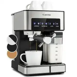 Klarstein Espresso Siebträgermaschine mit Milchaufschäumer und 20 Bar Druck