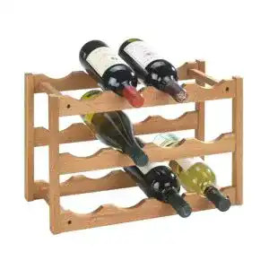 Weinregal WENKO Norway für bis zu 12 Flaschen aus Walnussholz