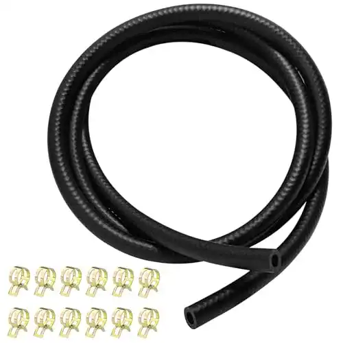 Benzinschlauch Gentpovth 2 Meter Set mit Schlauchschellen für Kraftstoffe