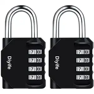 Diyife Zahlenschlösser 2er-Pack mit 4-stelliger Kombination