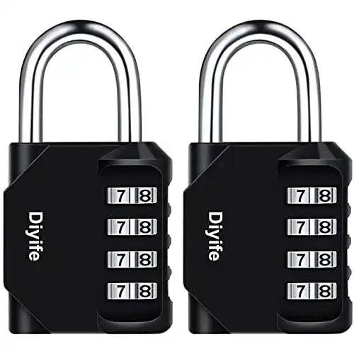 Diyife Zahlenschlösser 2er-Pack mit 4-stelliger Kombination
