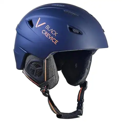 Skihelm Black Crevice für Kinder in Navy/Orange, XXS