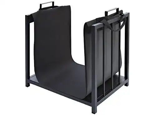 Holzkorb mit Textilüberzug für Kaminofen Elegant und Modern