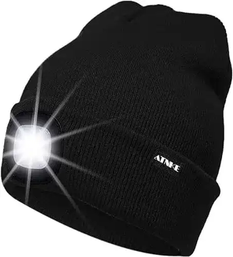 Mütze mit LED-Beleuchtung von ATNKE, wiederaufladbare Mütze