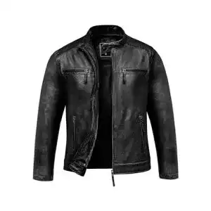 Lederjacke für Herren aus echtem Leder von Amaci&Sons im Biker-Stil