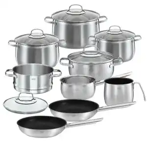 Rösle Elegance Globe Topfset 10-teilig aus Edelstahl