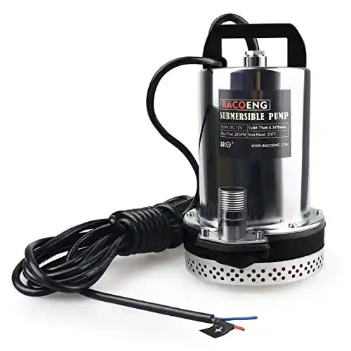 Tauchpumpe 12V Bacoeng DC – Solar Wasserpumpe für Schmutz- und Sauberes Wasser