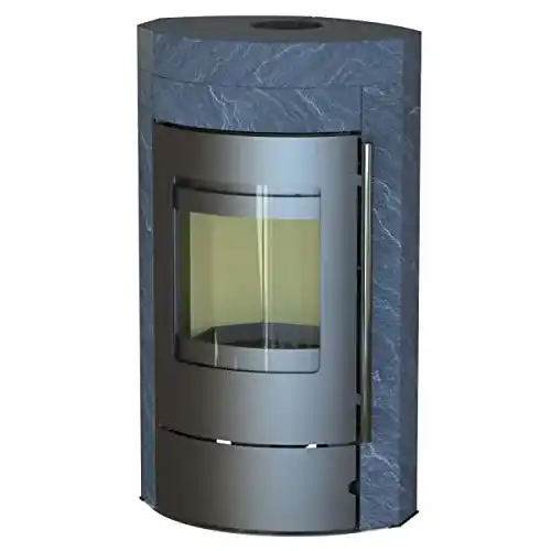 Thermia Kaminofen Ignis Mass in Gussgrau mit Specksteinverkleidung