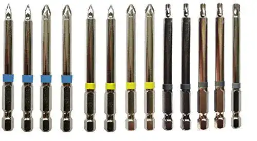 jjw-germany Profi Ersatz Bits für Torx, Pozidriv und Phillips