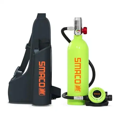Mini Tauchflasche Smaco 1L – Tragbare Sauerstoffflasche für Tauchen