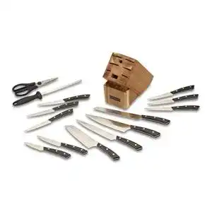 Echtwerk Messerblock Set mit Küchenmessern, Schere und Wetzstahl